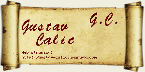Gustav Čalić vizit kartica